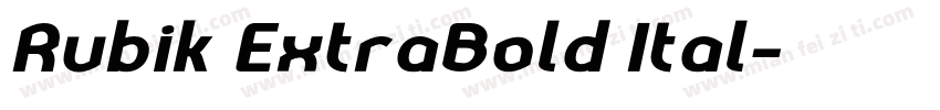 Rubik ExtraBold Ital字体转换